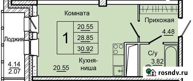 Квартира-студия, 31 м², 15/25 эт. на продажу в Красноярске Красноярск - изображение 1