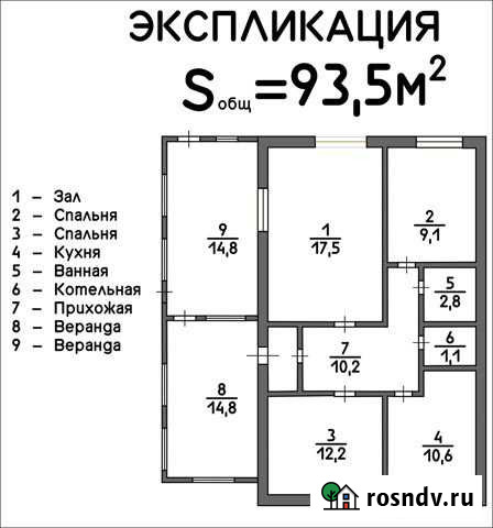 Дом 93.5 м² на участке 8 сот. на продажу в Шентала Шентала - изображение 1