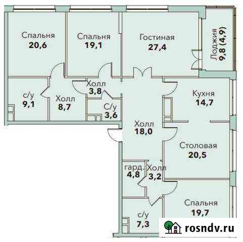5-комнатная квартира, 187 м², 6/11 эт. на продажу в Москве Москва