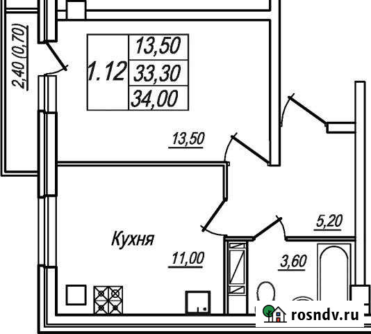 1-комнатная квартира, 34 м², 5/10 эт. на продажу в Вологде Вологда - изображение 1