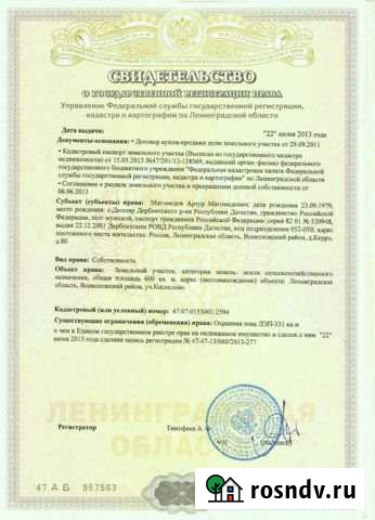 Участок СНТ, ДНП 6 сот. на продажу в Лесколово Лесколово - изображение 1