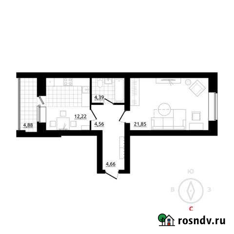1-комнатная квартира, 49 м², 1/4 эт. на продажу в Березовском Свердловской области Березовский - изображение 1