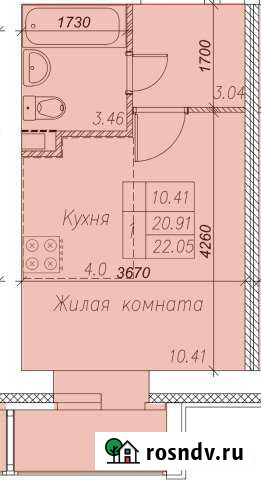 Квартира-студия, 22 м², 2/3 эт. на продажу в Казани Казань - изображение 1