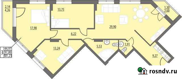 3-комнатная квартира, 101 м², 8/14 эт. на продажу в Кирове Киров - изображение 1