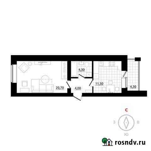 1-комнатная квартира, 42 м², 2/3 эт. на продажу в Березовском Свердловской области Березовский
