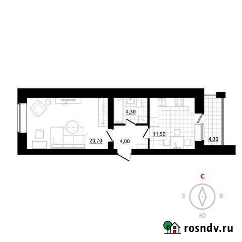 1-комнатная квартира, 42 м², 2/3 эт. на продажу в Березовском Свердловской области Березовский - изображение 1