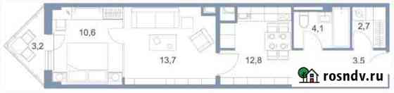 2-комнатная квартира, 52 м², 22/25 эт. на продажу в Андреевке Андреевка