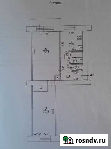 2-комнатная квартира, 44 м², 3/5 эт. на продажу в Ржеве Ржев - изображение 1