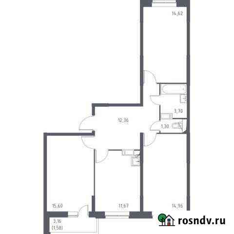 3-комнатная квартира, 75 м², 9/17 эт. на продажу в Видном Видное