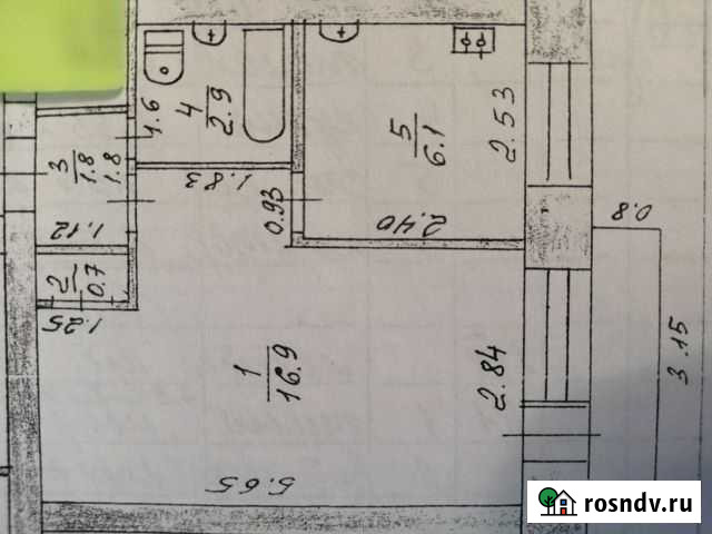 1-комнатная квартира, 28 м², 4/5 эт. на продажу в Звездном Звездный - изображение 1