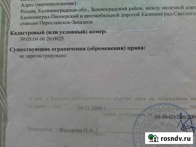 Участок СНТ, ДНП 400 сот. на продажу в Светлогорске Светлогорск - изображение 1