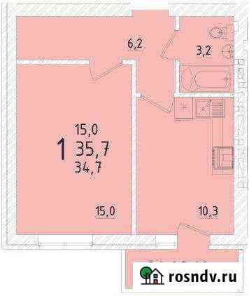 1-комнатная квартира, 35 м², 3/5 эт. на продажу в Яблоновском Яблоновский