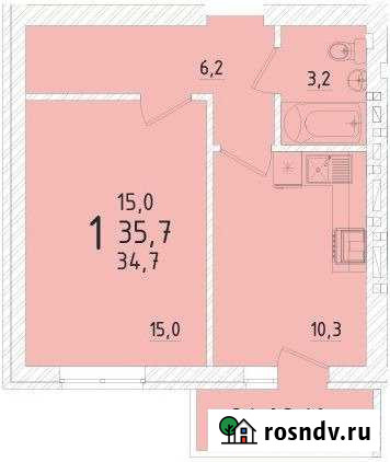 1-комнатная квартира, 35 м², 3/5 эт. на продажу в Яблоновском Яблоновский - изображение 1