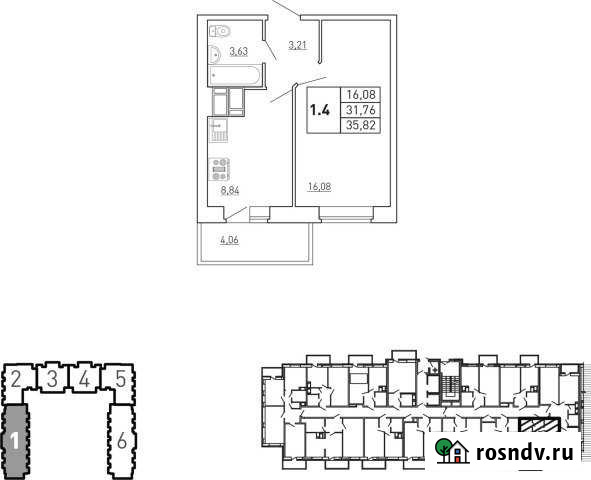 1-комнатная квартира, 33 м², 3/12 эт. на продажу в Янино-1 Янино-1 - изображение 1