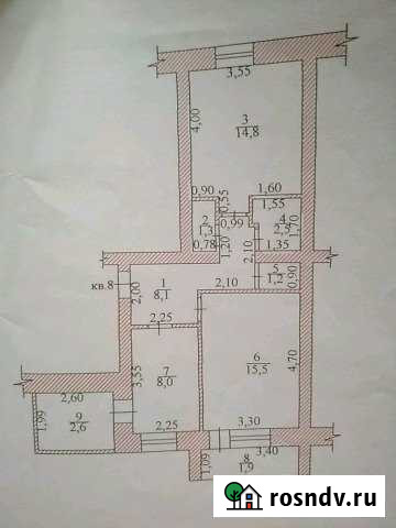 2-комнатная квартира, 55 м², 2/2 эт. на продажу в Канаше Канаш - изображение 1