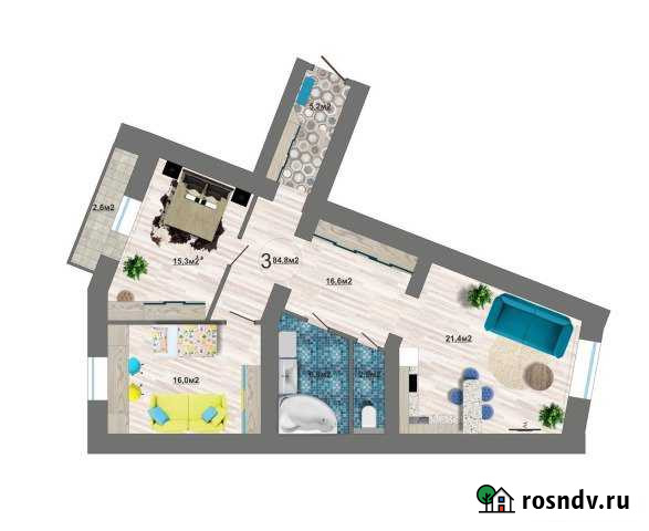 3-комнатная квартира, 85 м², 4/14 эт. на продажу в Кирове Киров - изображение 1