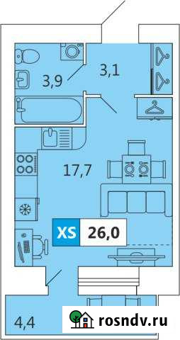 Квартира-студия, 26 м², 10/12 эт. на продажу в Архангельске Архангельск - изображение 1