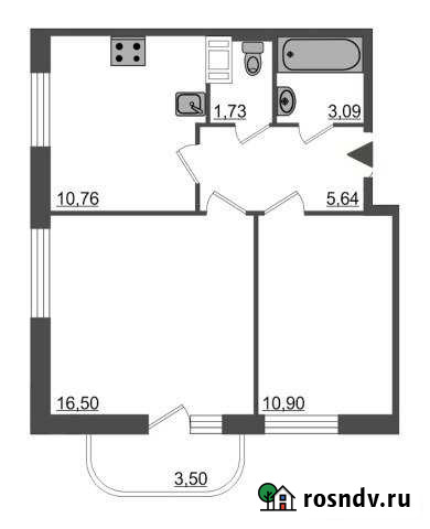 2-комнатная квартира, 50 м², 8/12 эт. на продажу в Буграх Бугры - изображение 1