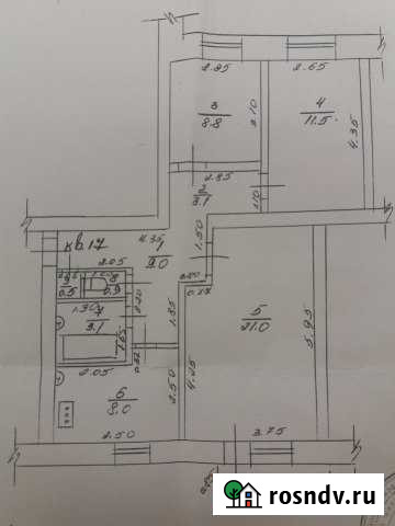 3-комнатная квартира, 65 м², 3/3 эт. на продажу в Бору Бор - изображение 1