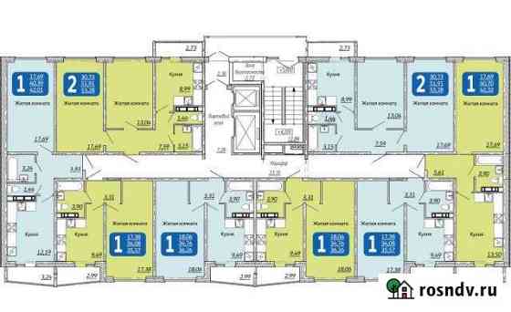 2-комнатная квартира, 53 м², 2/16 эт. на продажу в Чебоксарах Чебоксары