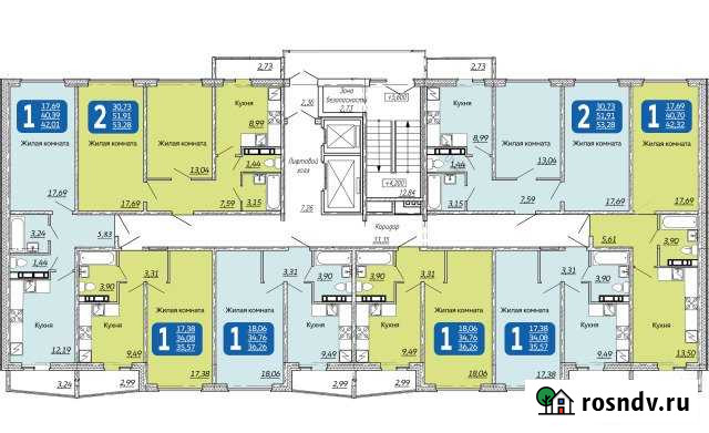 2-комнатная квартира, 53 м², 2/16 эт. на продажу в Чебоксарах Чебоксары - изображение 1