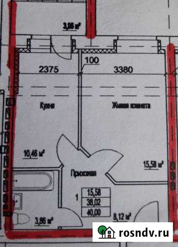 1-комнатная квартира, 40 м², 9/10 эт. на продажу в Тамбове Тамбов - изображение 1
