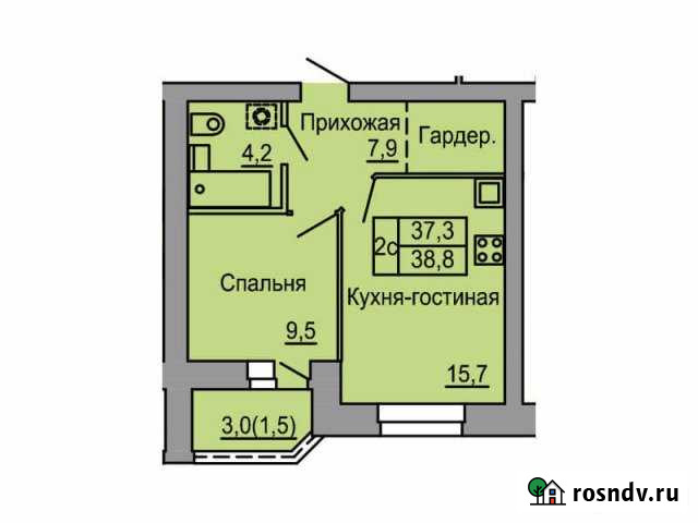 2-комнатная квартира, 38 м², 7/9 эт. на продажу в Кольцово Кольцово - изображение 1