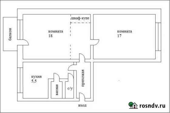 2-комнатная квартира, 45 м², 1/5 эт. на продажу в Комсомольском Республики Мордовия Комсомольский