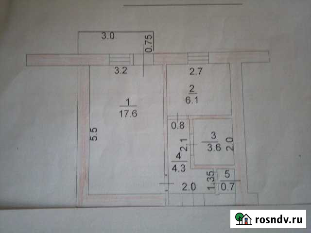 1-комнатная квартира, 32 м², 1/5 эт. на продажу в Ковылкино Ковылкино - изображение 1