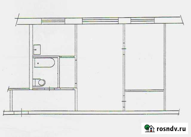 2-комнатная квартира, 43 м², 1/4 эт. на продажу в Соколе Магаданской области Сокол - изображение 1