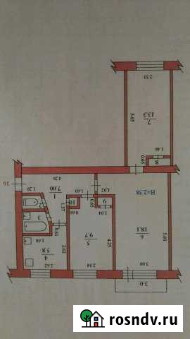 3-комнатная квартира, 59 м², 4/5 эт. на продажу в Котово Котово - изображение 1