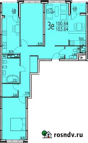 3-комнатная квартира, 104 м², 15/18 эт. на продажу в Пензе Пенза - изображение 1