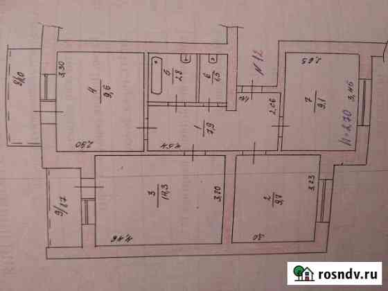 3-комнатная квартира, 55 м², 2/3 эт. на продажу в Донецке Донецк