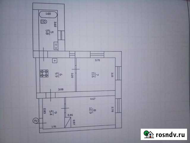 2-комнатная квартира, 45 м², 1/2 эт. на продажу в Городце Городец - изображение 1