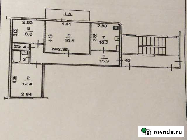 3-комнатная квартира, 69 м², 5/5 эт. на продажу на Острове Остров - изображение 1