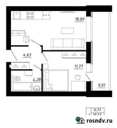 2-комнатная квартира, 44 м², 6/9 эт. на продажу в Салавате Салават