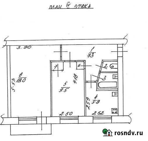 2-комнатная квартира, 43 м², 4/5 эт. на продажу в Боровичах Боровичи - изображение 1
