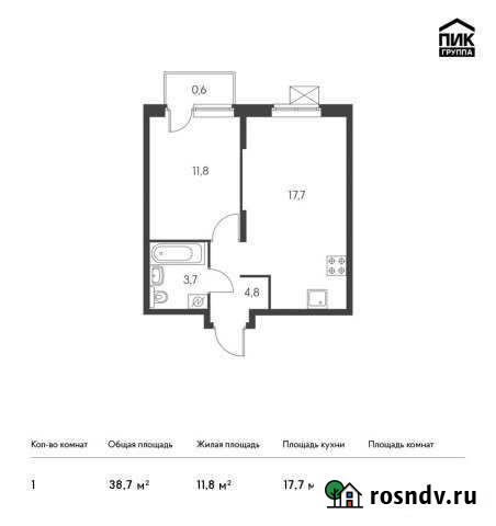 1-комнатная квартира, 38 м², 7/9 эт. на продажу в Обнинске Обнинск - изображение 1