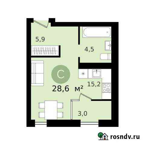 Квартира-студия, 28 м², 9/11 эт. на продажу в Екатеринбурге Екатеринбург