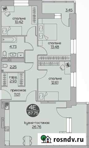 4-комнатная квартира, 87 м², 8/25 эт. на продажу в Перми Пермь - изображение 1