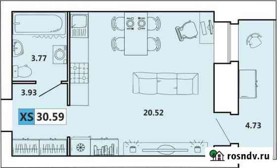 Квартира-студия, 31 м², 6/10 эт. на продажу в Архангельске Архангельск