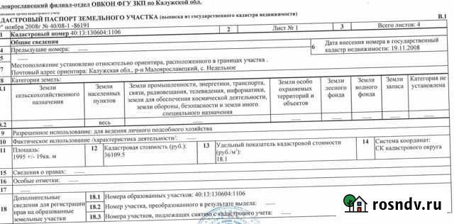 Участок ИЖС 20 сот. на продажу в Жукове Жуков - изображение 1