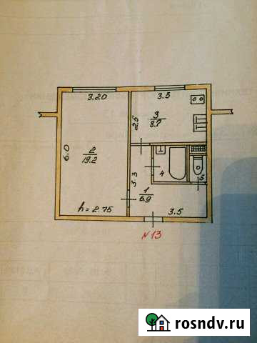 1-комнатная квартира, 40 м², 1/2 эт. на продажу в Кожве Кожва - изображение 1