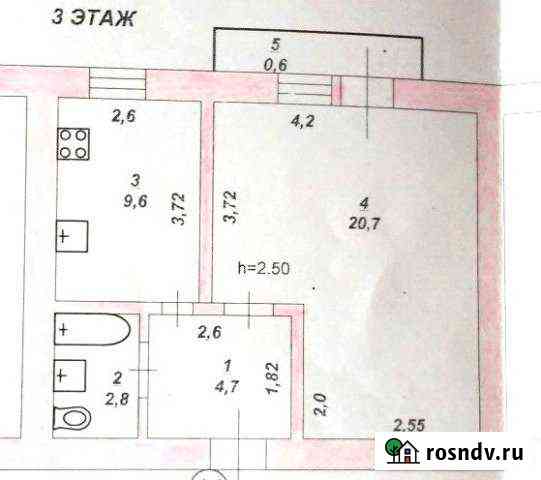 1-комнатная квартира, 38 м², 3/4 эт. на продажу в Чамзинке Чамзинка