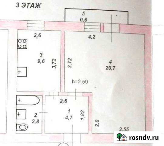 1-комнатная квартира, 38 м², 3/4 эт. на продажу в Чамзинке Чамзинка - изображение 1
