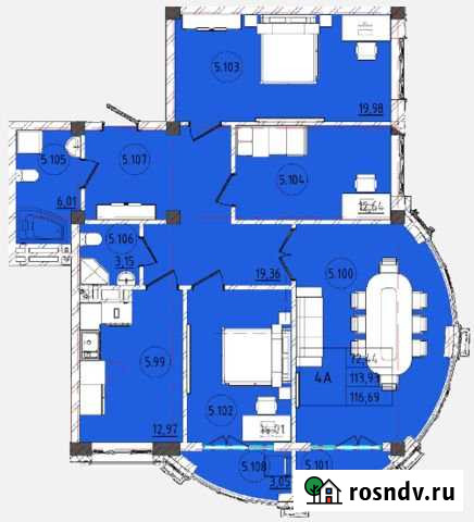 4-комнатная квартира, 116 м², 5/10 эт. на продажу во Владимире Владимир - изображение 1
