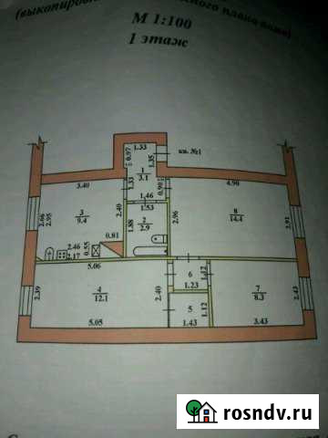 3-комнатная квартира, 53 м², 1/3 эт. на продажу в Строителе Тамбовской области Строитель - изображение 1
