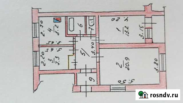 3-комнатная квартира, 68 м², 1/2 эт. на продажу в Среднем Икорце Средний Икорец - изображение 1
