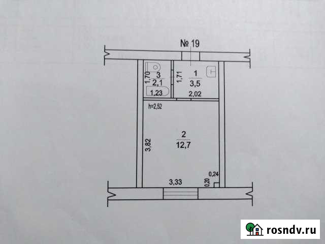 1-комнатная квартира, 19 м², 1/5 эт. на продажу в Запрудне Запрудня - изображение 1