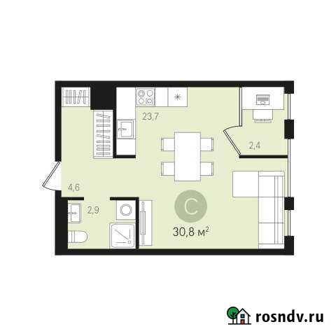Квартира-студия, 30 м², 9/9 эт. на продажу в Екатеринбурге Екатеринбург - изображение 1